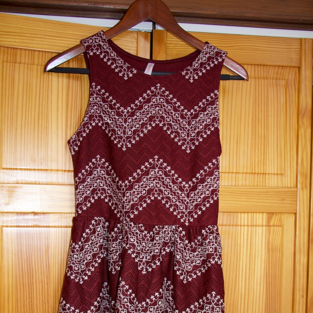 Xhilaration Jacquard-style mini dress with Keyhole